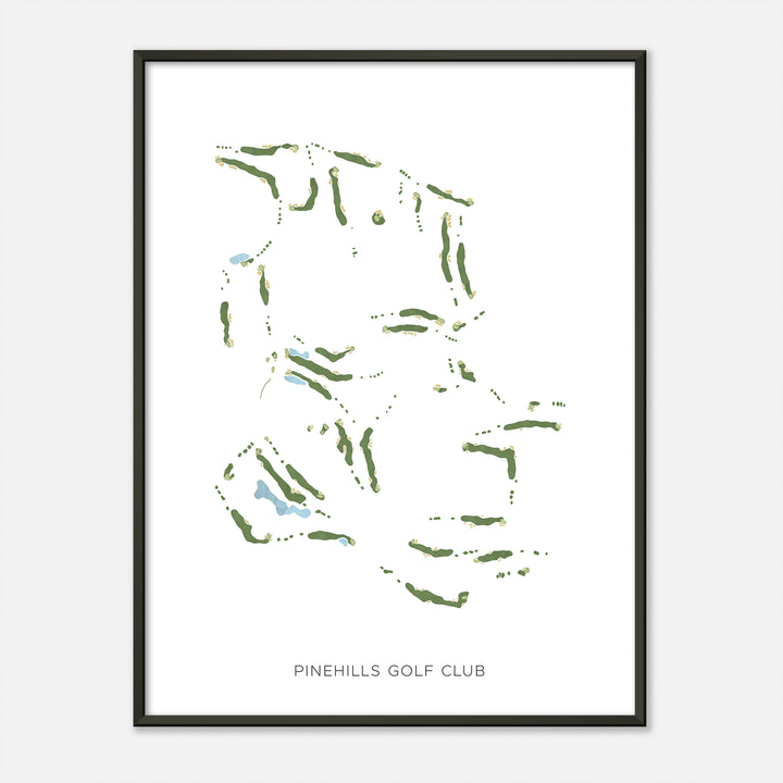 Print of Pinehills Golf Club Modern Map