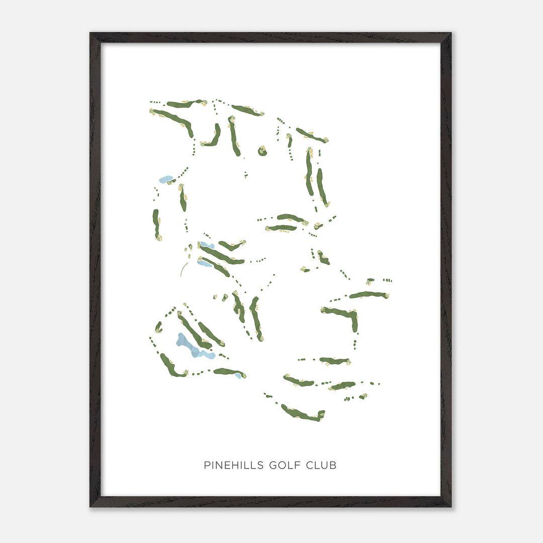 Print of Pinehills Golf Club Modern Map