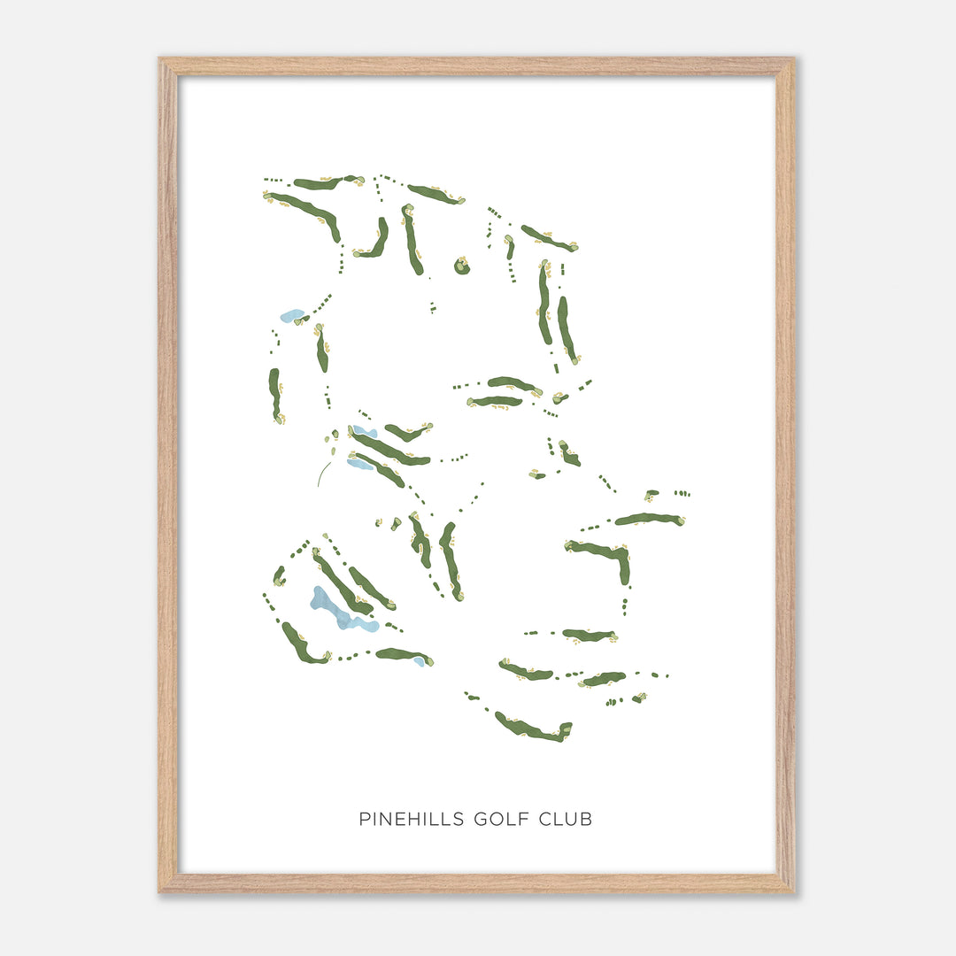 Print of Pinehills Golf Club Modern Map