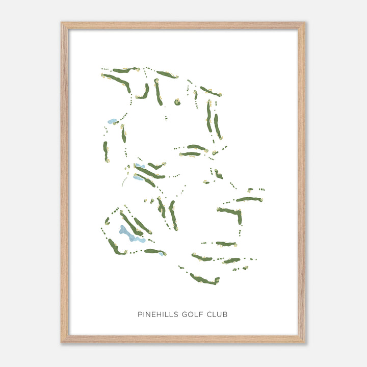 Print of Pinehills Golf Club Modern Map