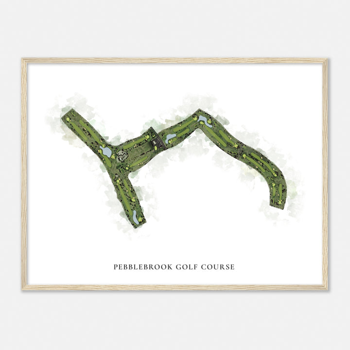 Print of Pebblebrook Golf Course Classic Map