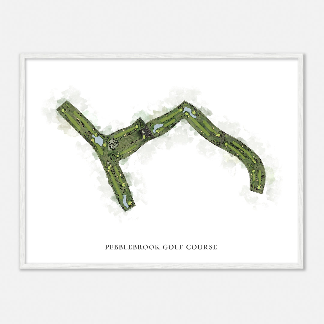 Print of Pebblebrook Golf Course Classic Map