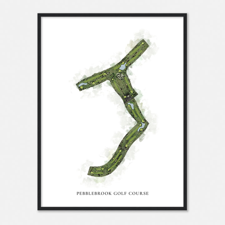 Print of Pebblebrook Golf Course Classic Map