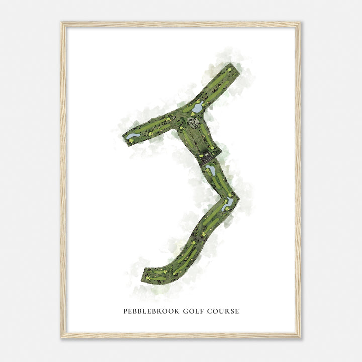 Print of Pebblebrook Golf Course Classic Map