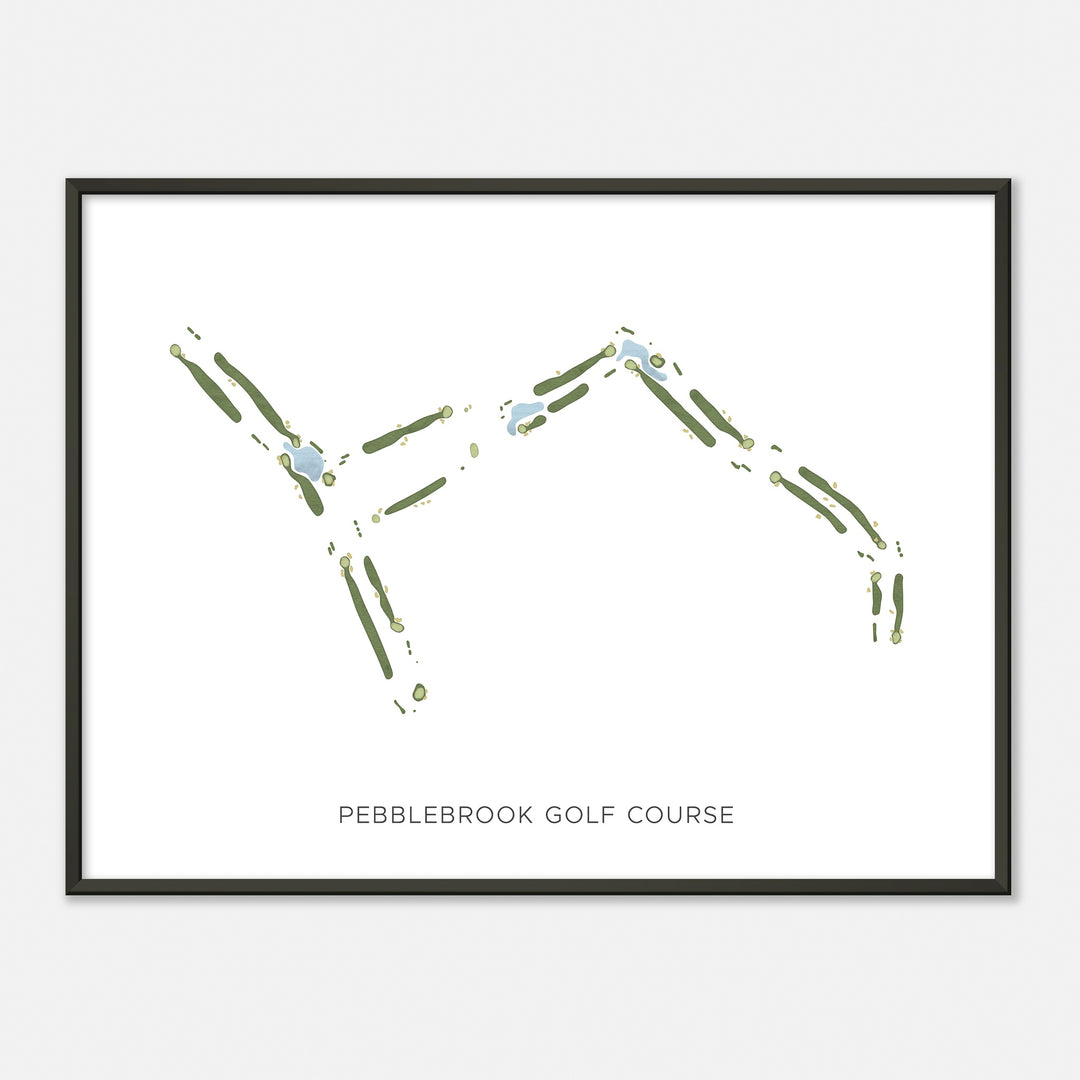 Print of Pebblebrook Golf Course Modern Map