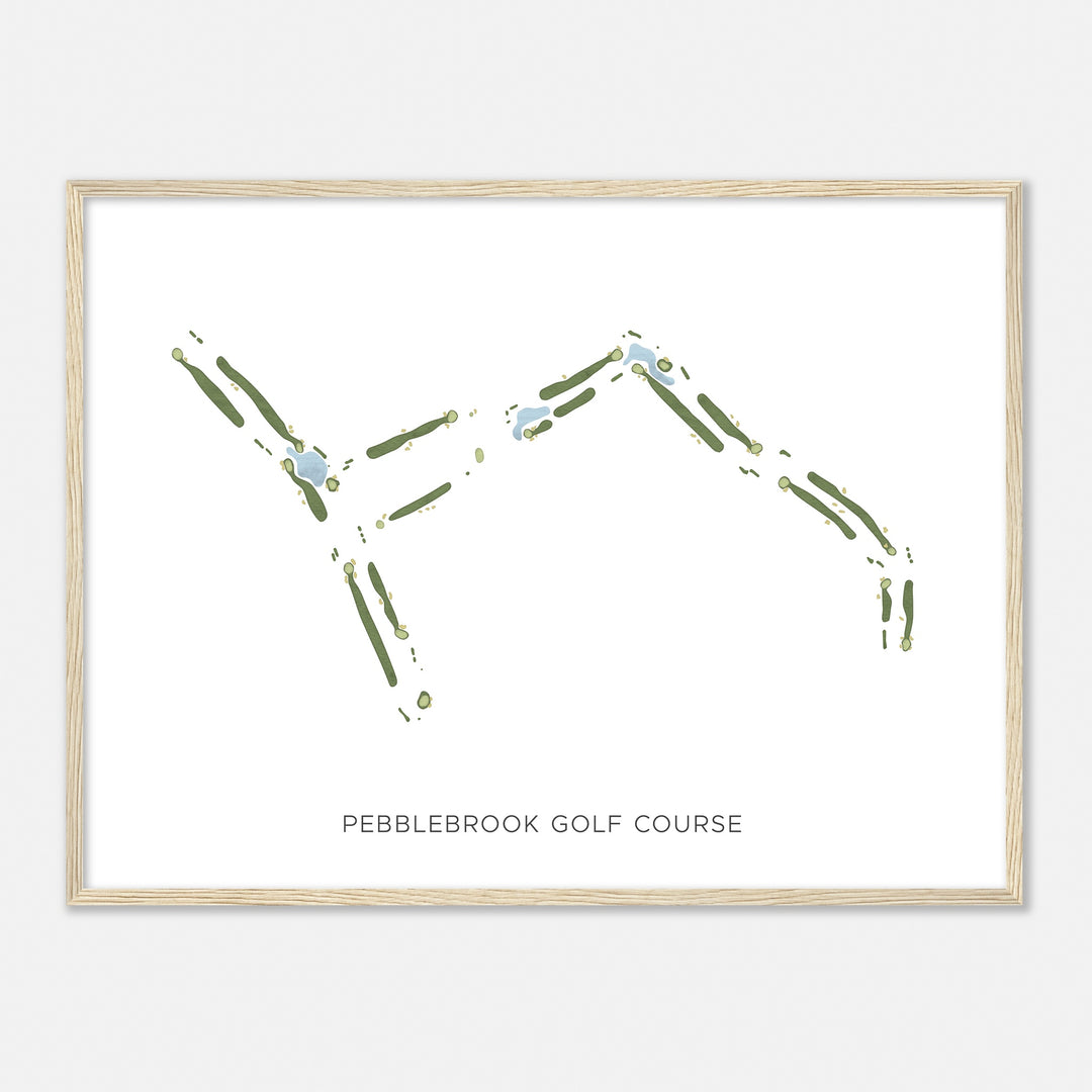 Print of Pebblebrook Golf Course Modern Map