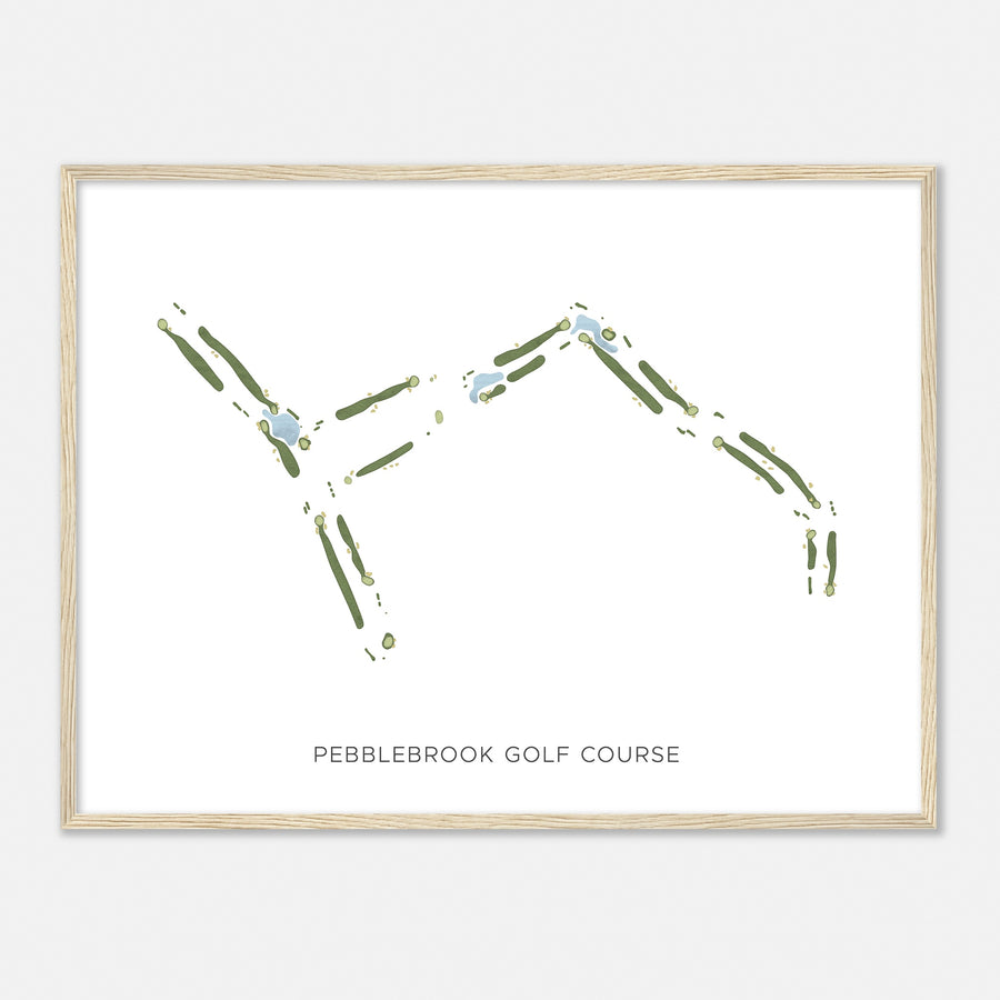 Print of Pebblebrook Golf Course Modern Map