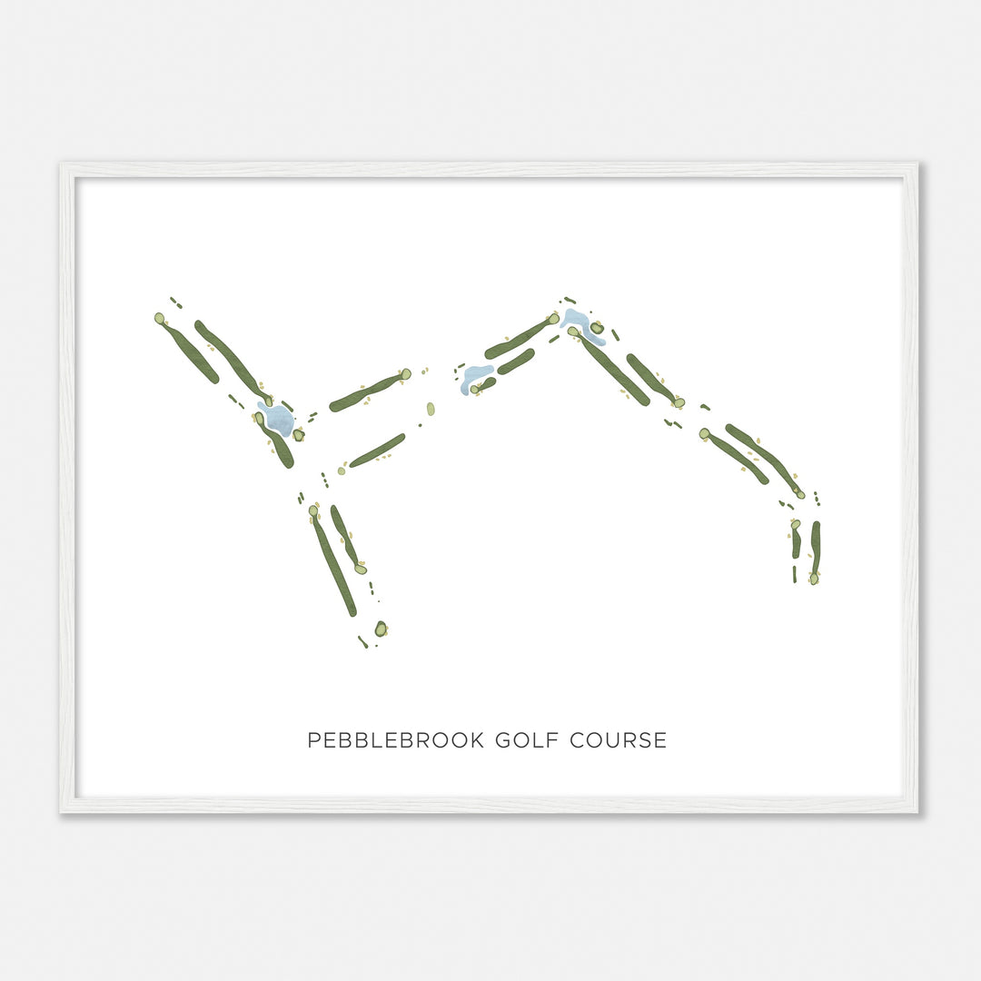 Print of Pebblebrook Golf Course Modern Map