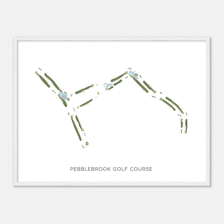 Print of Pebblebrook Golf Course Modern Map