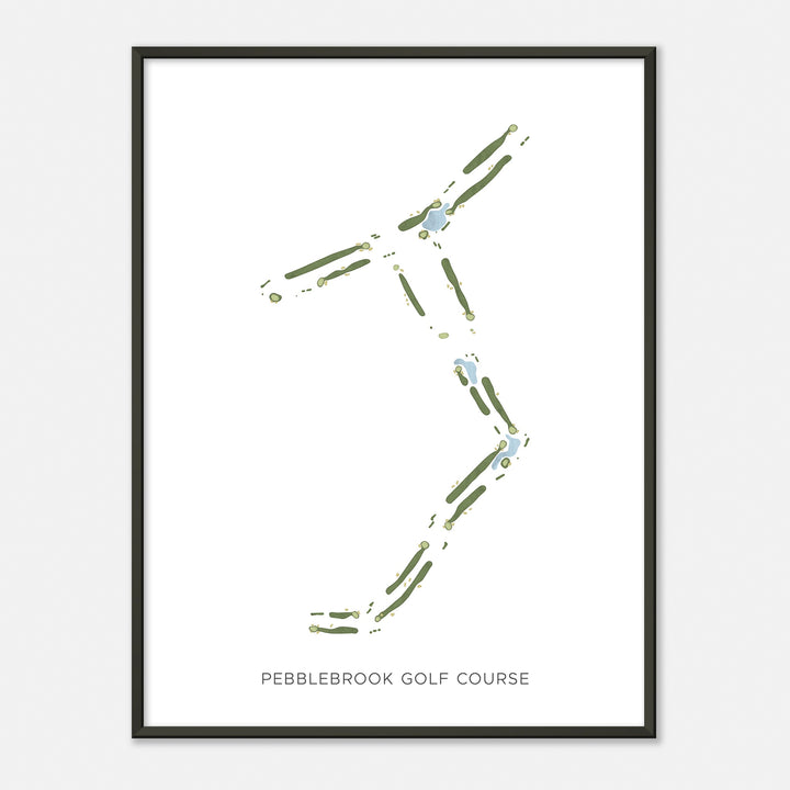 Print of Pebblebrook Golf Course Modern Map