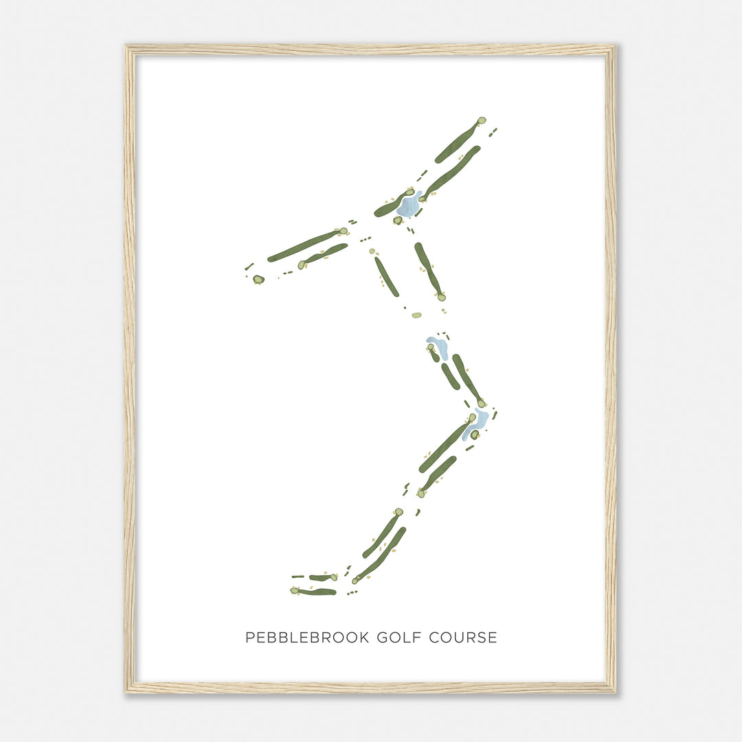 Print of Pebblebrook Golf Course Modern Map