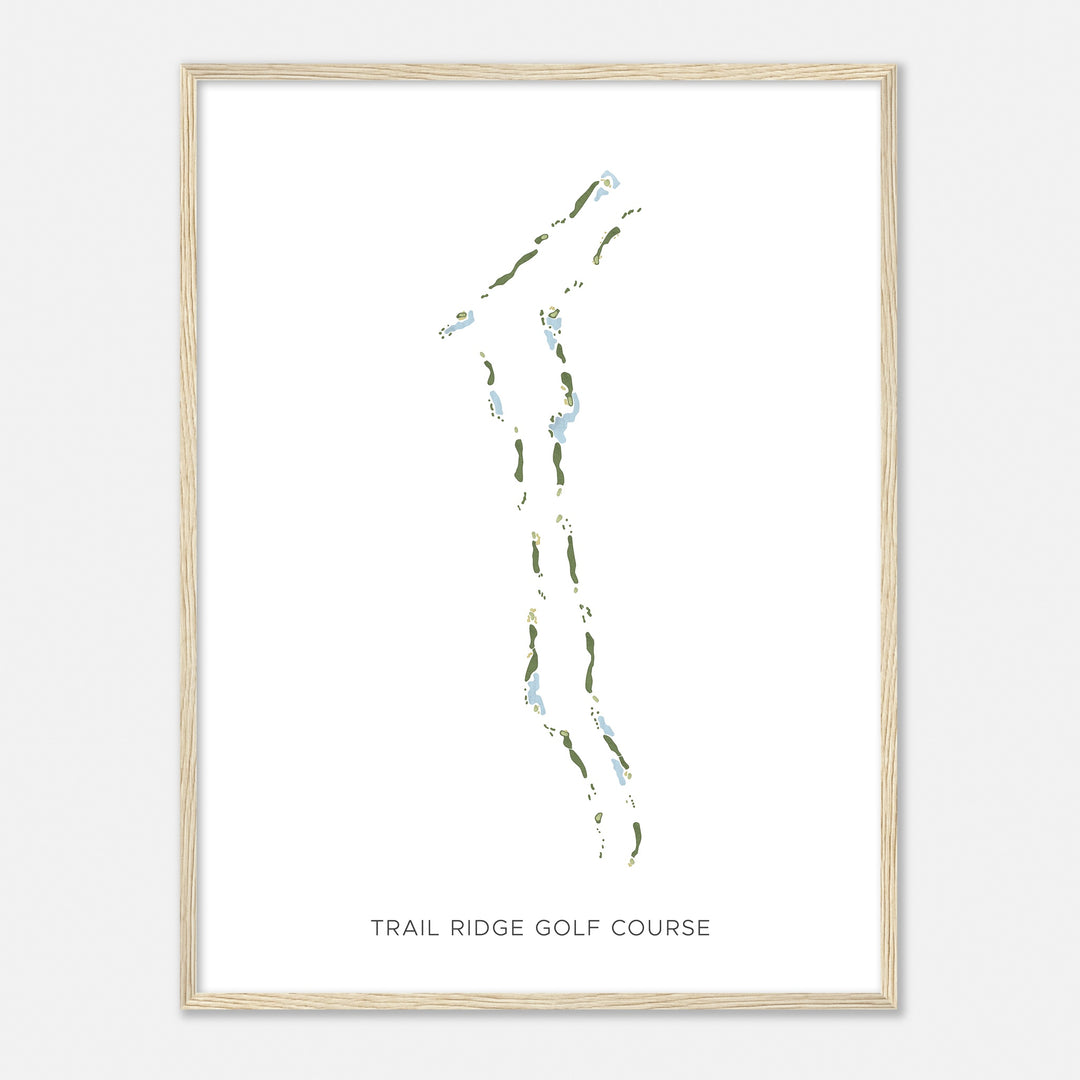 Print of Trail Ridge Golf Course Modern Map