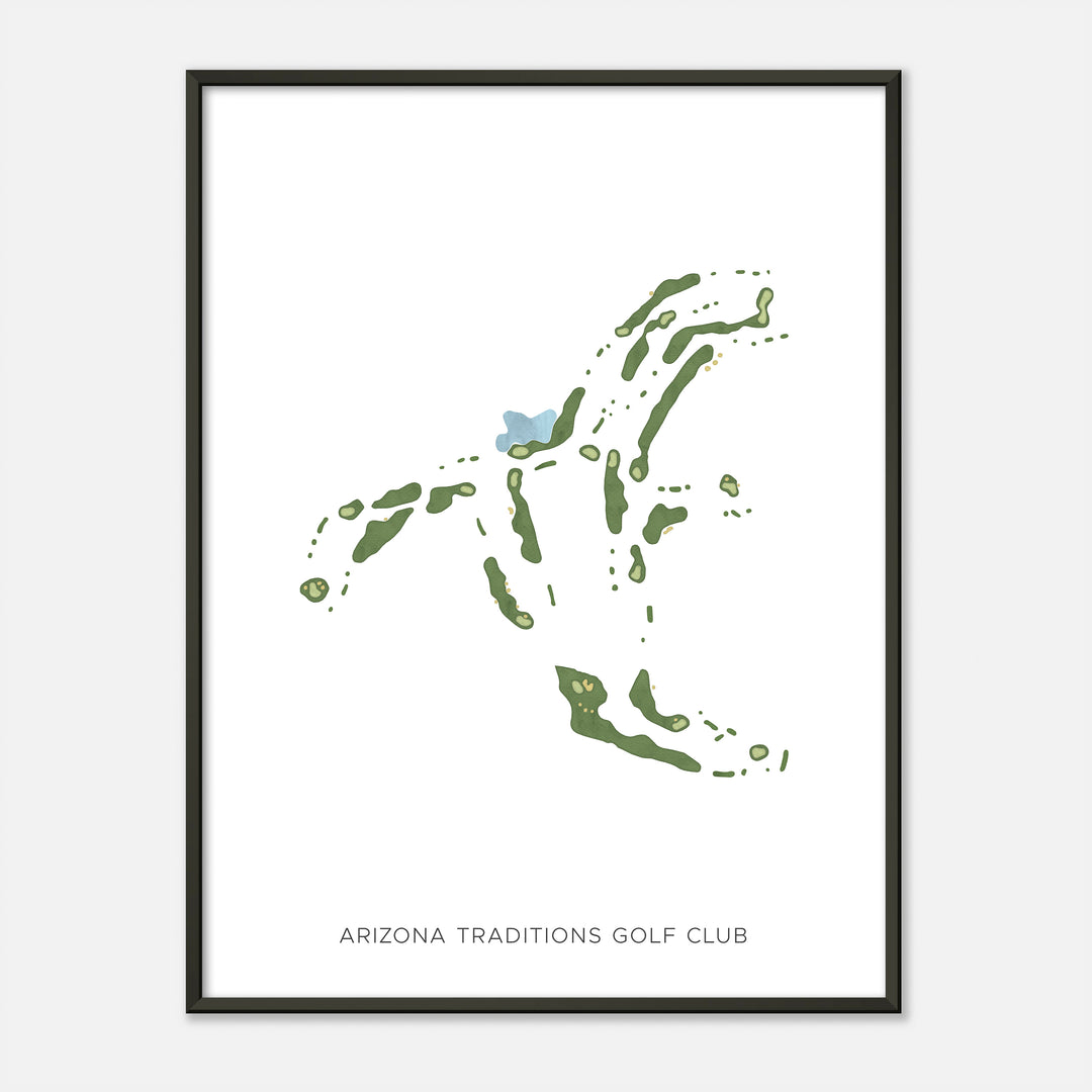 Print of Arizona Traditions Golf Club Modern Map