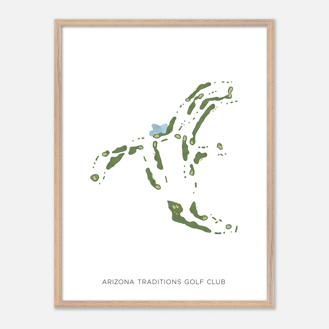 Print of Arizona Traditions Golf Club Modern Map
