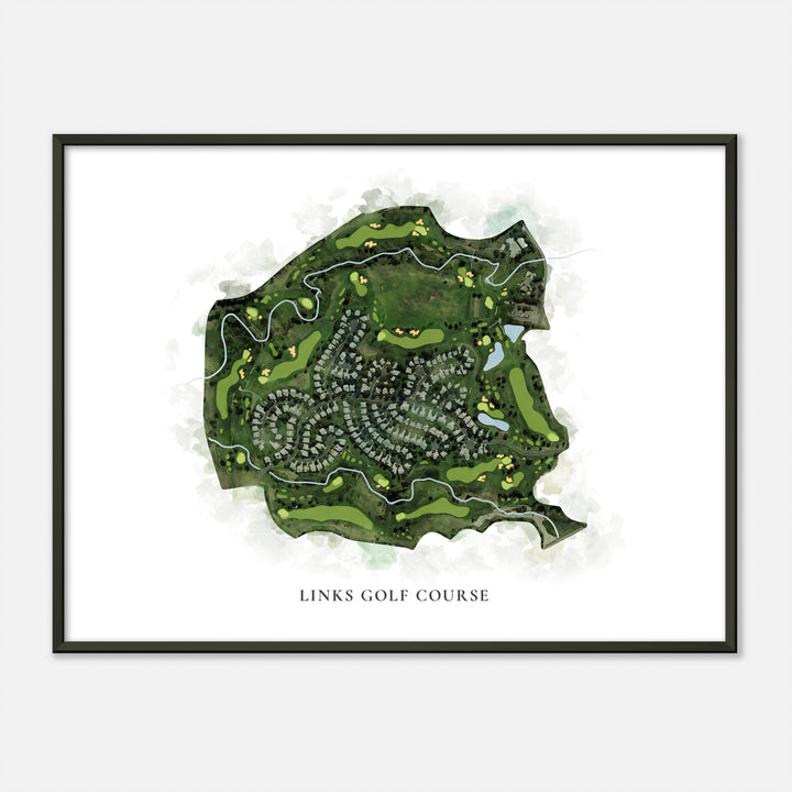 Print of Links Golf Course Classic Map