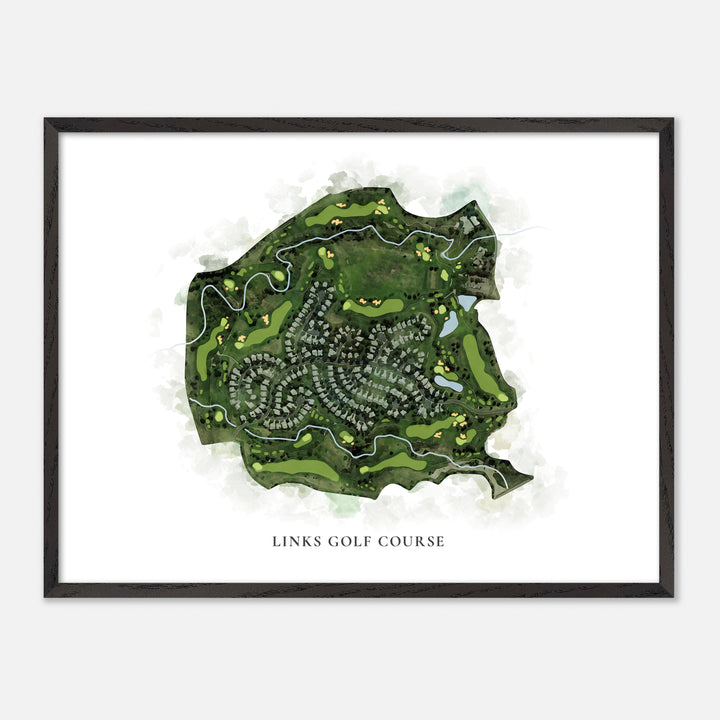Print of Links Golf Course Classic Map