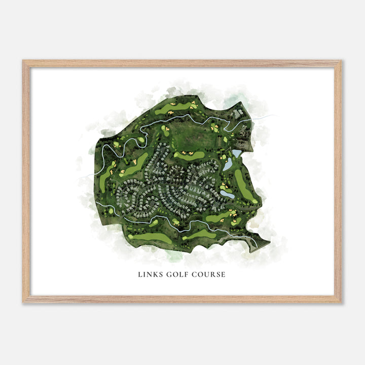 Print of Links Golf Course Classic Map