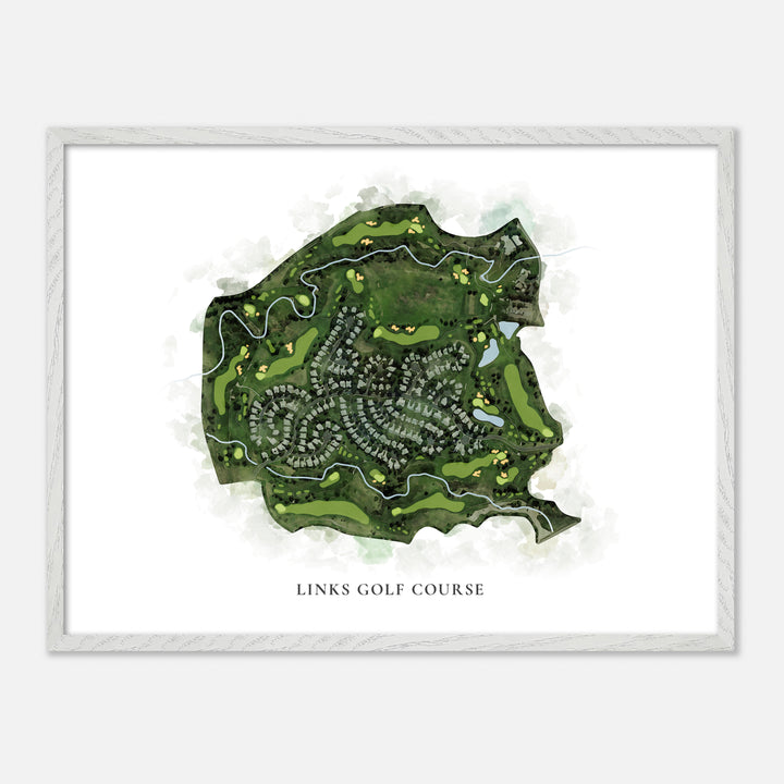 Print of Links Golf Course Classic Map