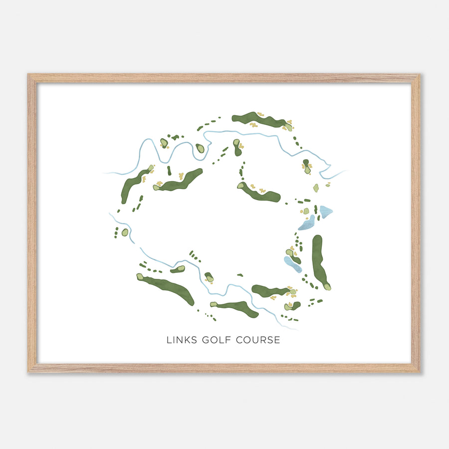 Print of Links Golf Course Modern Map