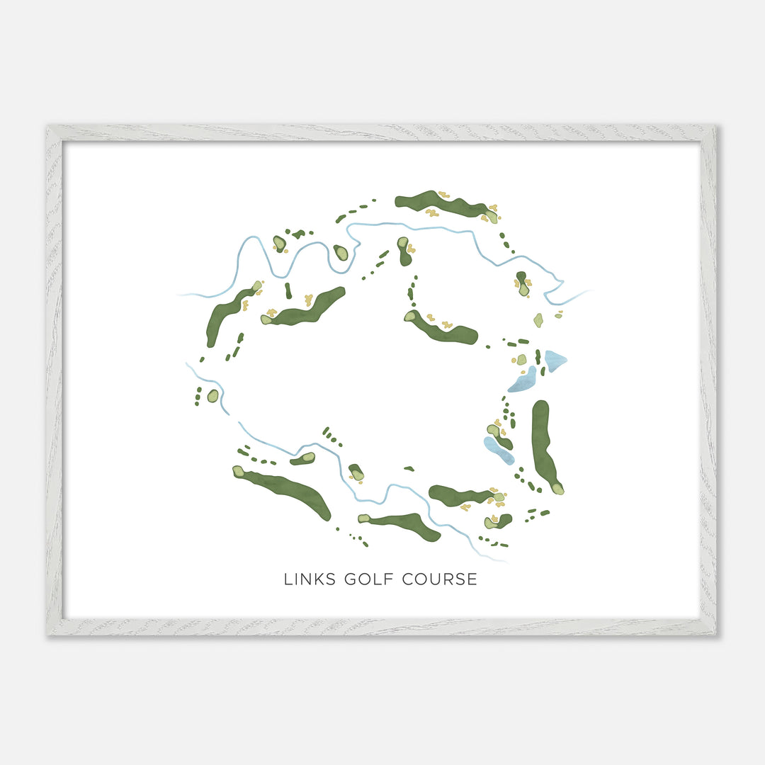 Print of Links Golf Course Modern Map