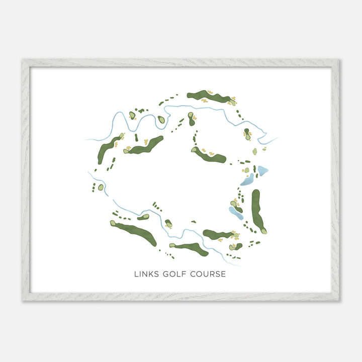 Print of Links Golf Course Modern Map