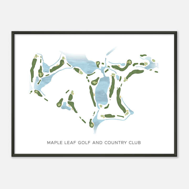 Print of Maple Leaf Golf And Country Club Modern Map