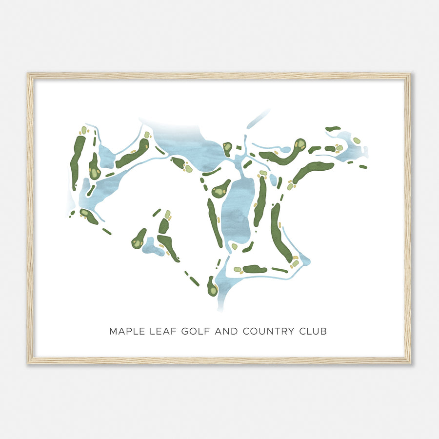 Print of Maple Leaf Golf And Country Club Modern Map