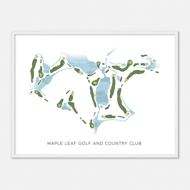 Print of Maple Leaf Golf And Country Club Modern Map