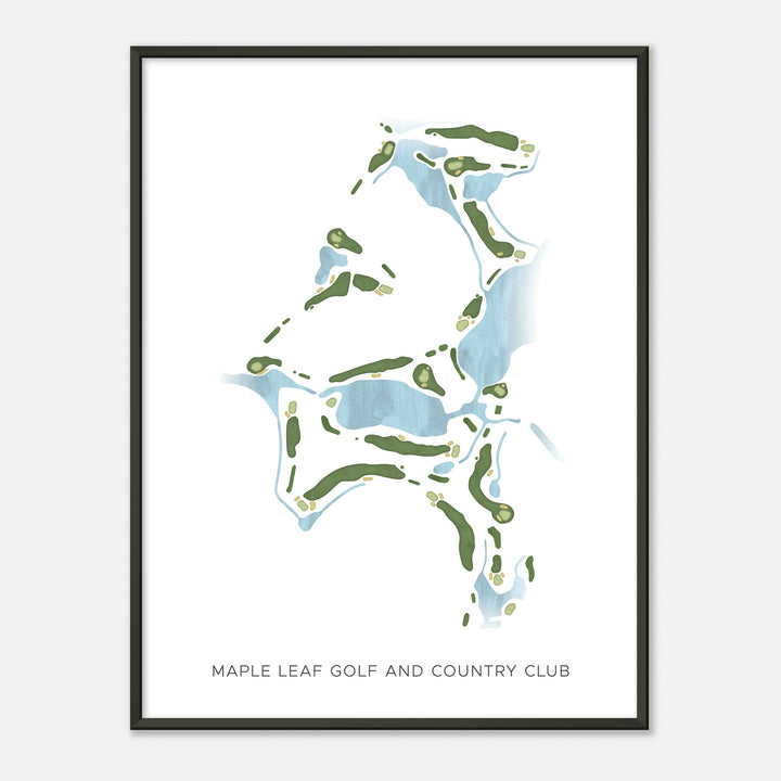 Print of Maple Leaf Golf And Country Club Modern Map