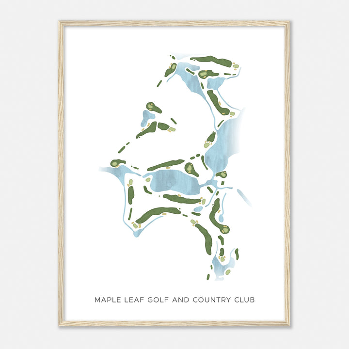 Print of Maple Leaf Golf And Country Club Modern Map