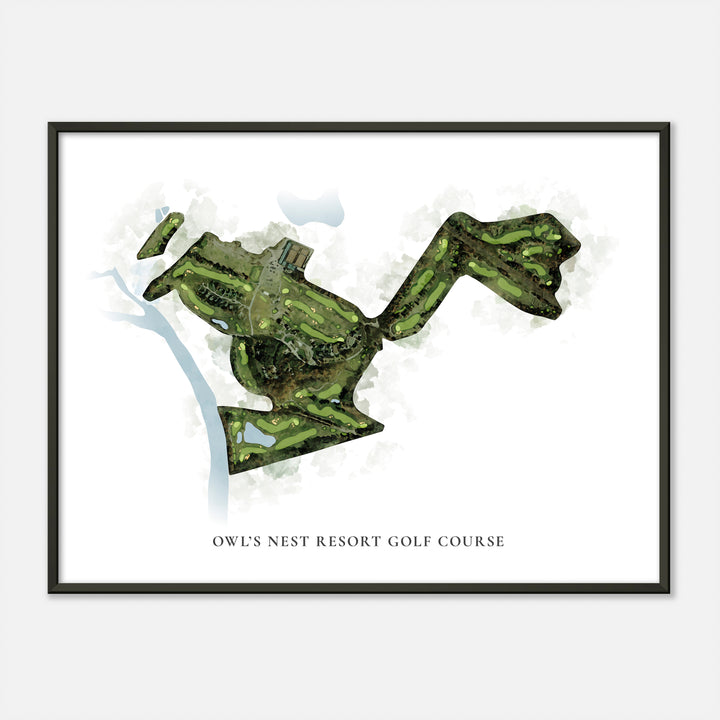 Print of Owl'S Nest Resort Golf Course Classic Map