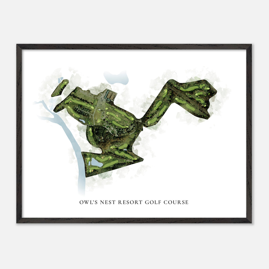 Print of Owl'S Nest Resort Golf Course Classic Map