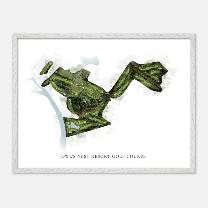 Print of Owl'S Nest Resort Golf Course Classic Map