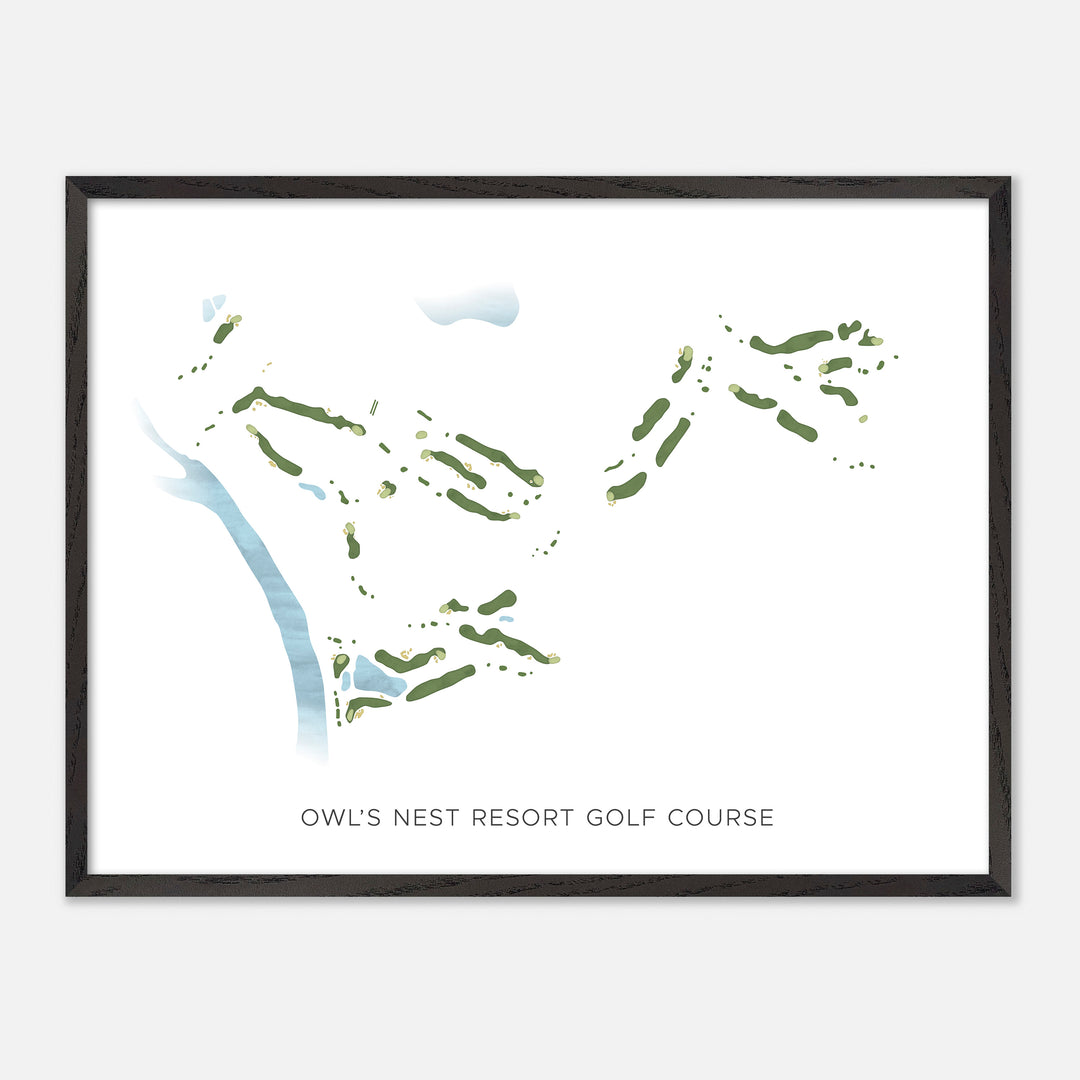 Print of Owl'S Nest Resort Golf Course Modern Map