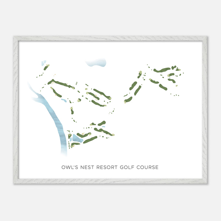 Print of Owl'S Nest Resort Golf Course Modern Map