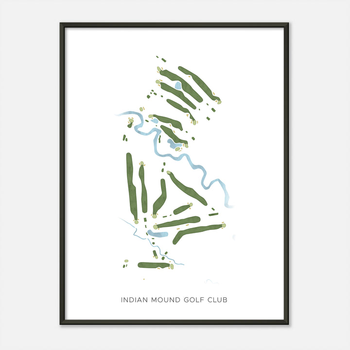 Print of Indian Mound Golf Club Modern Map