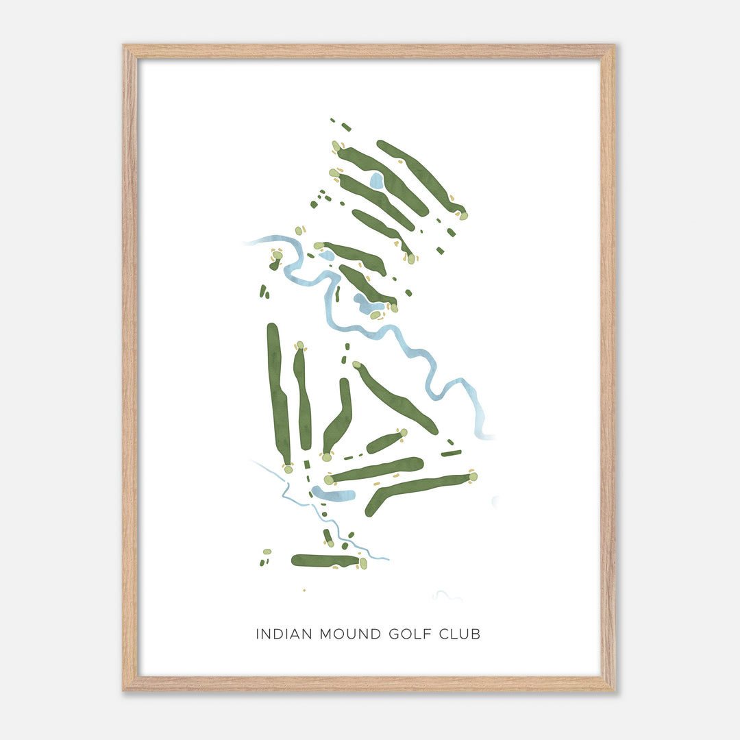 Print of Indian Mound Golf Club Modern Map