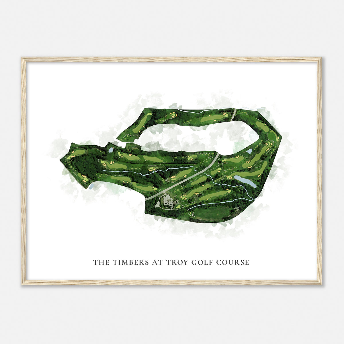 Print of The Timbers At Troy Golf Course Classic Map