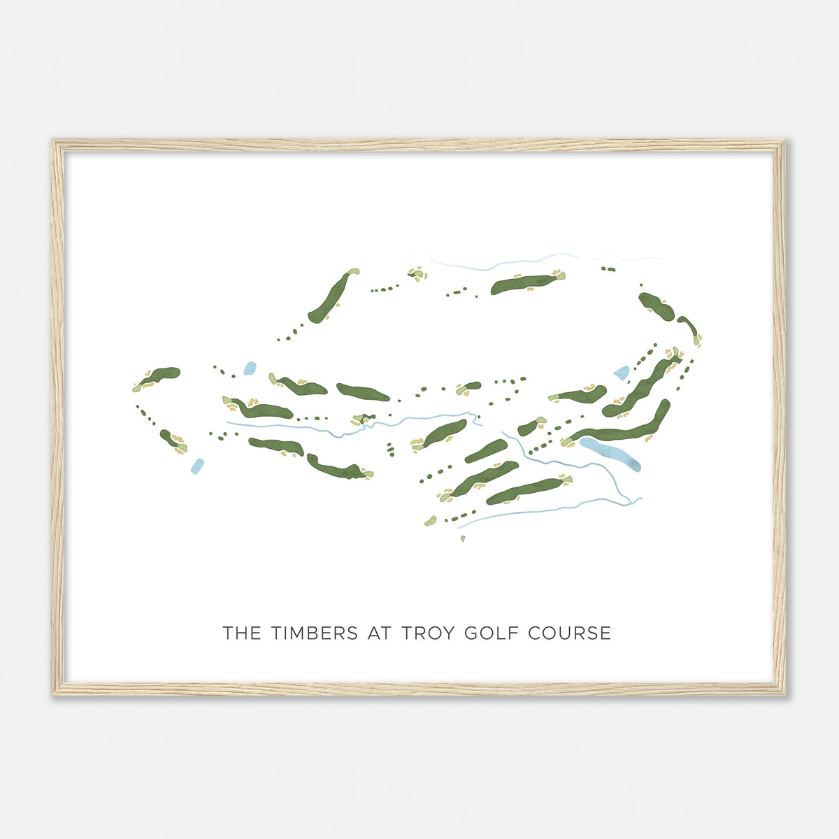 Print of The Timbers At Troy Golf Course Modern Map