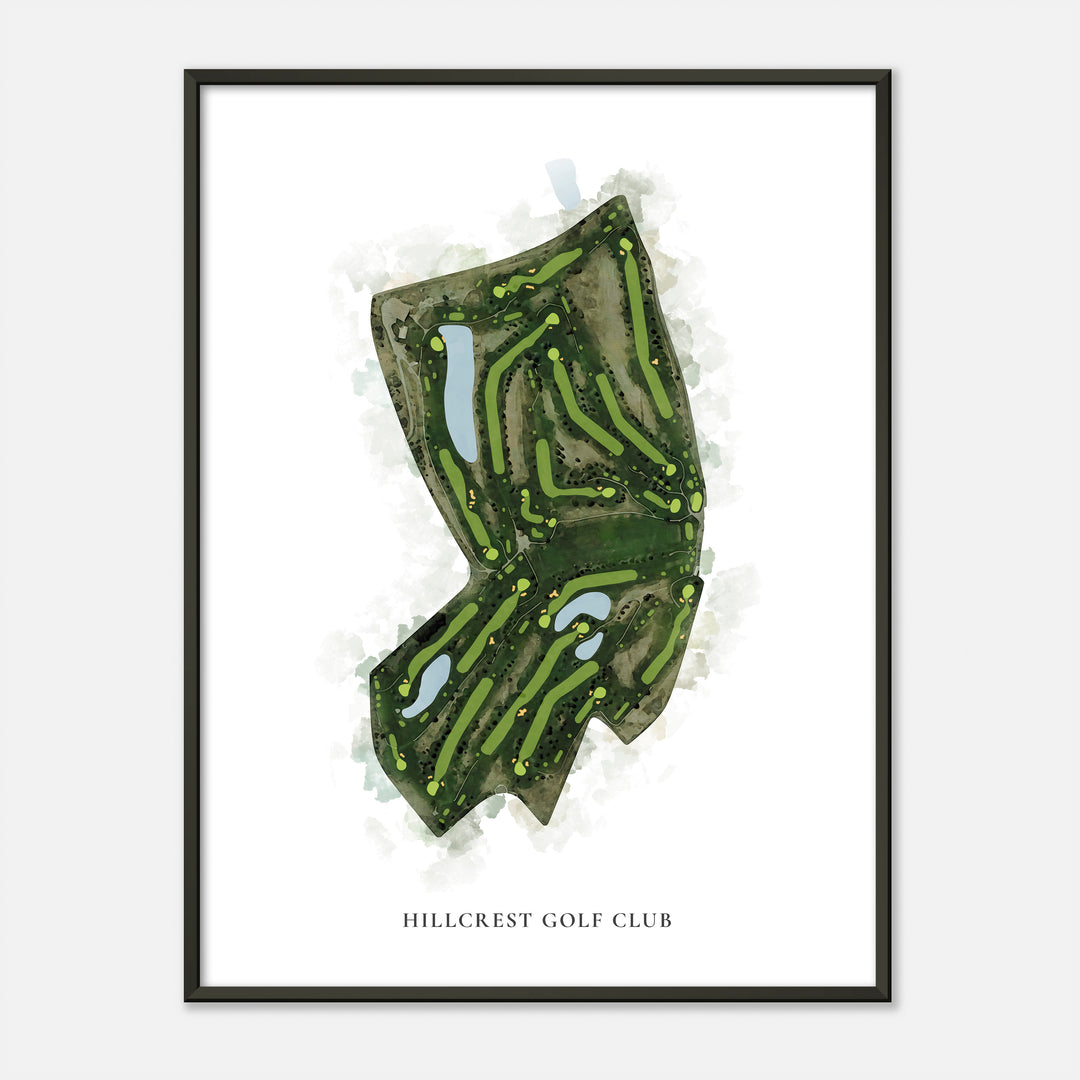 Print of Hillcrest Golf Club Classic Map