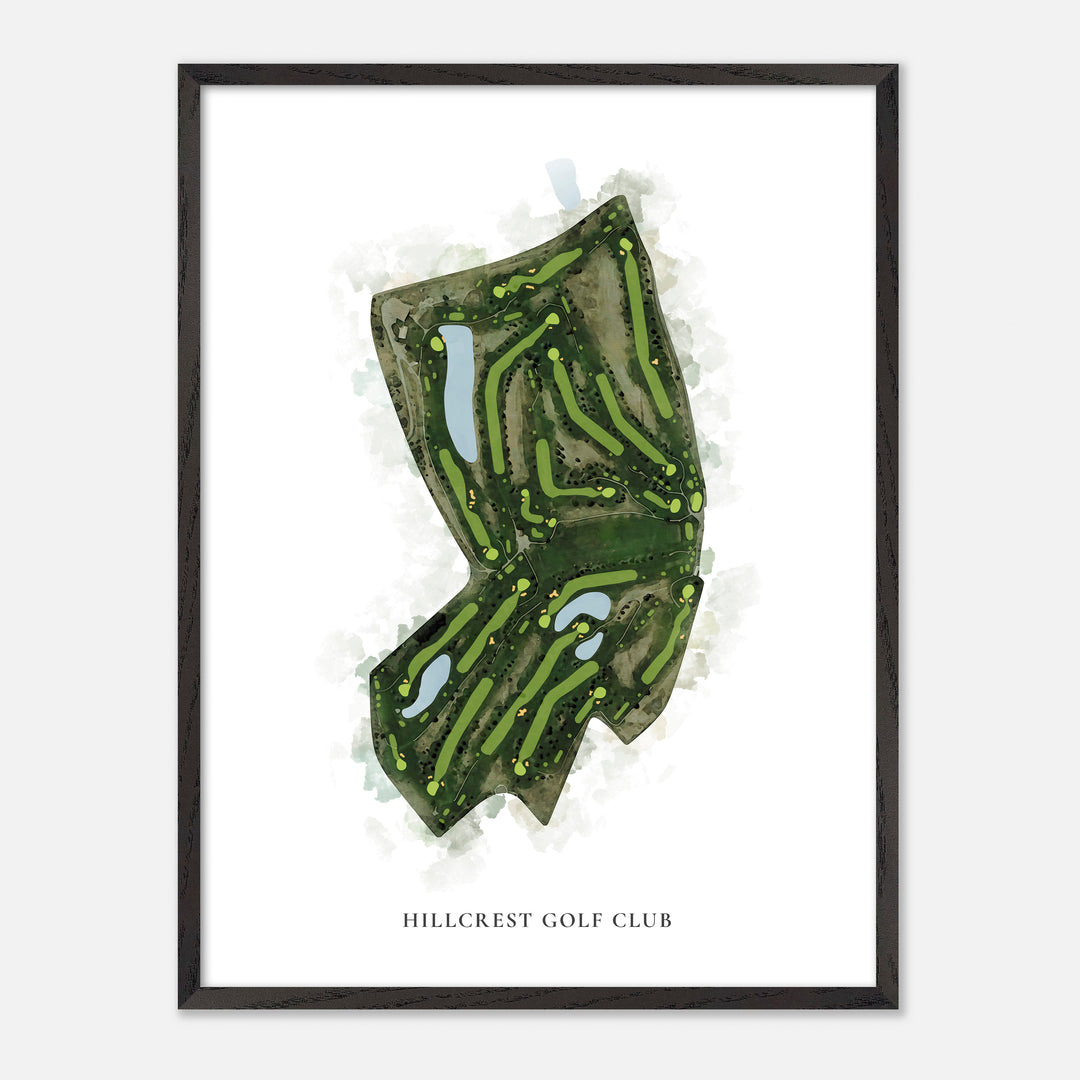 Print of Hillcrest Golf Club Classic Map