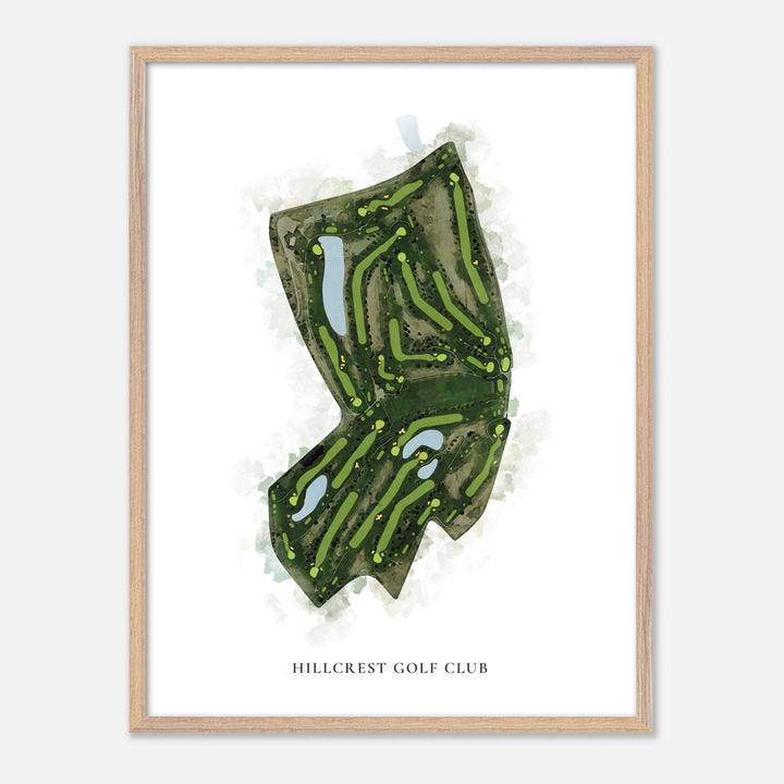 Print of Hillcrest Golf Club Classic Map