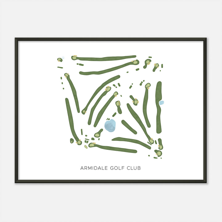 Print of Armidale Golf Club Modern Map
