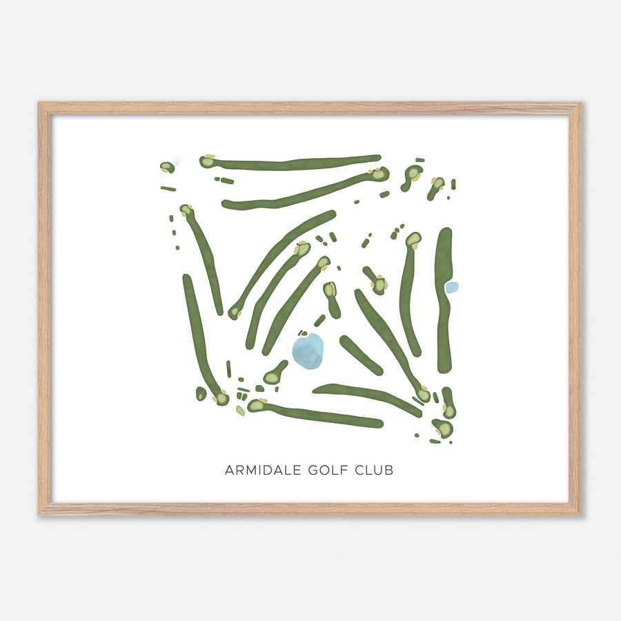 Print of Armidale Golf Club Modern Map