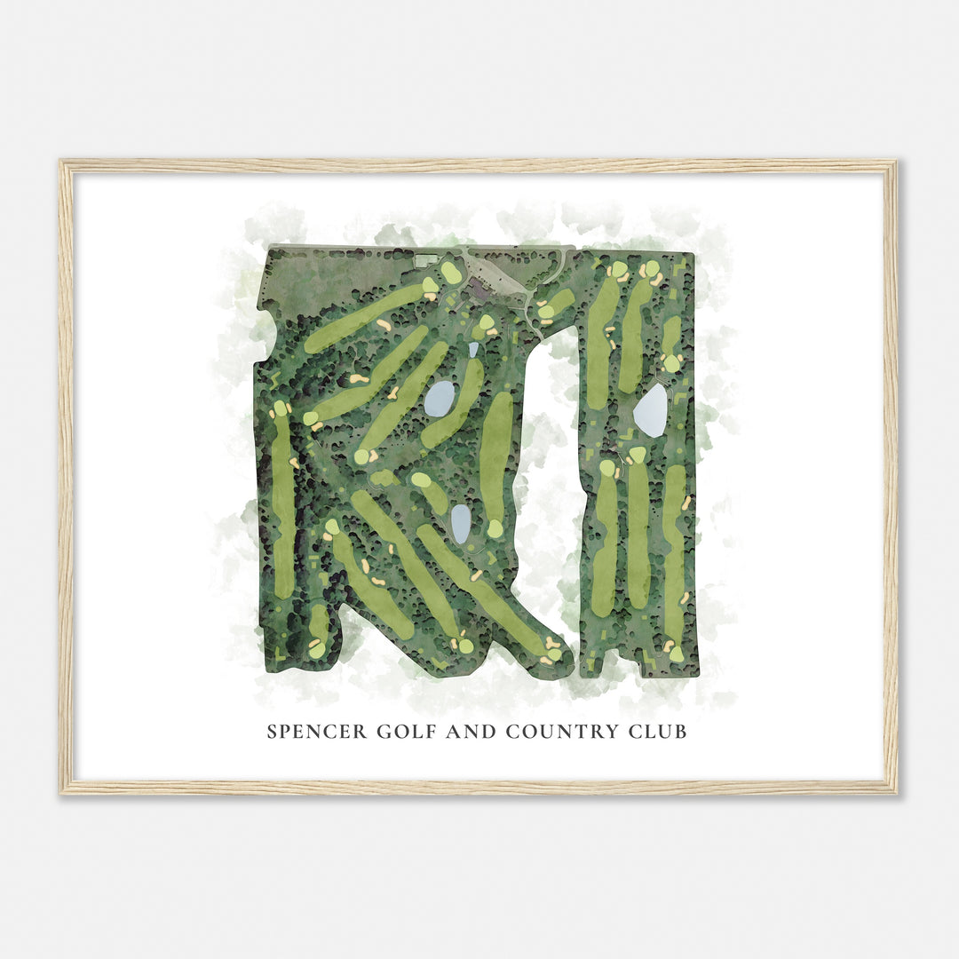 Print of Spencer Golf And Country Club Classic Map