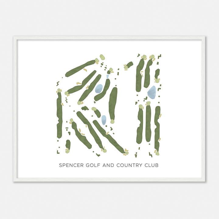 Print of Spencer Golf And Country Club Modern Map