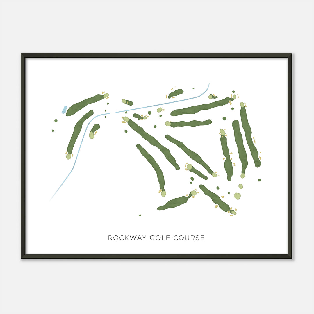 Print of Rockway Golf Course Modern Map