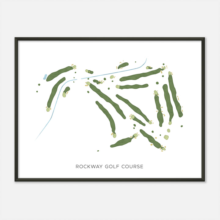 Print of Rockway Golf Course Modern Map