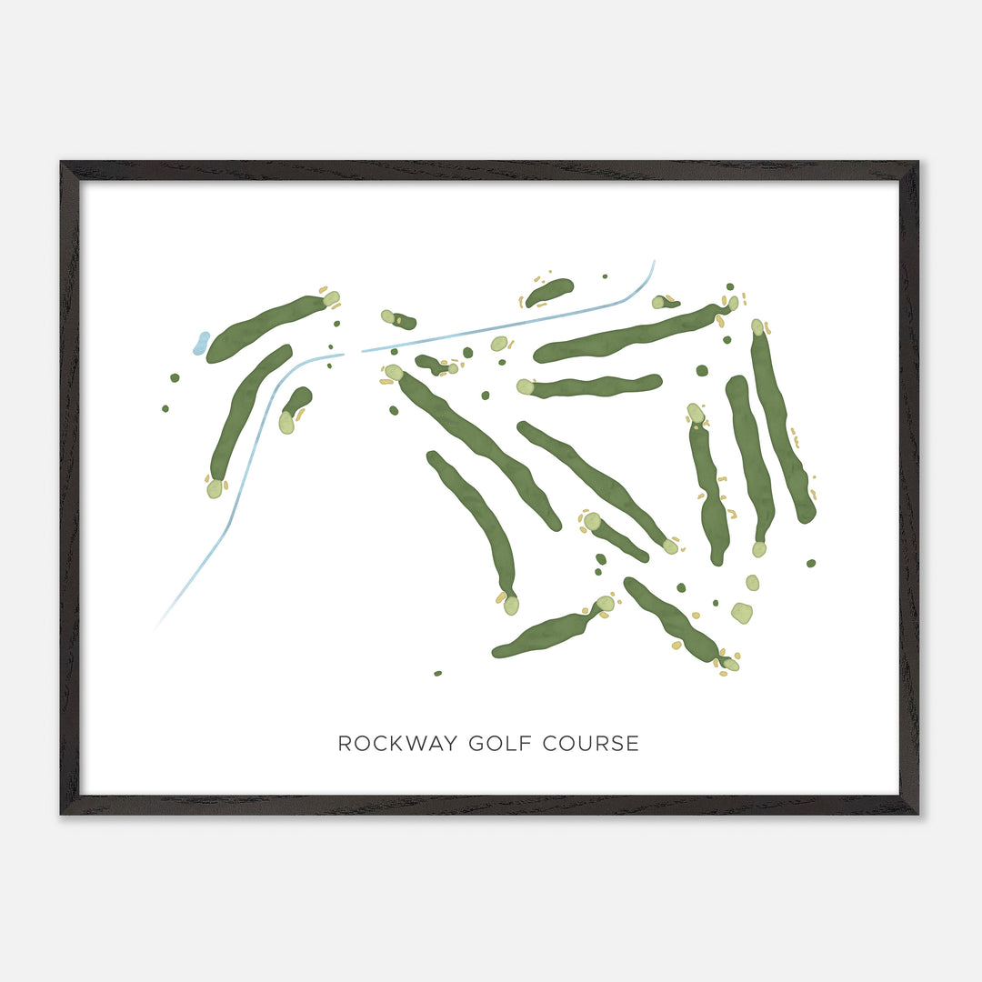 Print of Rockway Golf Course Modern Map