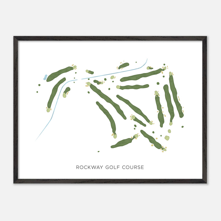 Print of Rockway Golf Course Modern Map